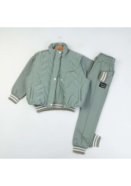 Yavrucak Youre Loved Yelekli Kız 5/8 Yaş 3lü TAKIM-6052599 - Yeşil