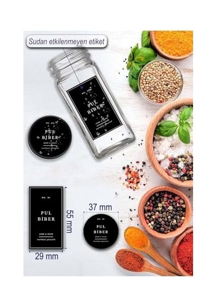 Home 12'li Baharatlık Seti, 120 Ml, Siyah Kapak ve Etiketli Standsız Takım modelleri