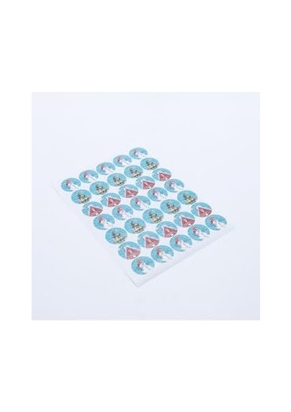 Sticker, Renkli Yılbaşı Figürleri, 3 Cm, 350 Adet fiyatları
