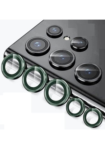 S24 Ultra Lens Koruyucu Kamera Koruyucu Safir Hd+ Görüntü Zoom Bozmaz Ince S24 Lens (Yeşil)