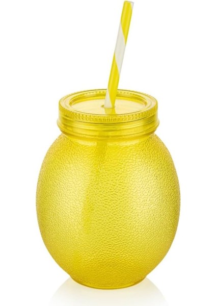 Akrilik Limon Pipetli Bardak 650ML | Ferahlatıcı ve Renkli 650ML Akrilik Limon Pipetli Bardak - Yazın Serinletici Lezzetleri Deneyimleyin!