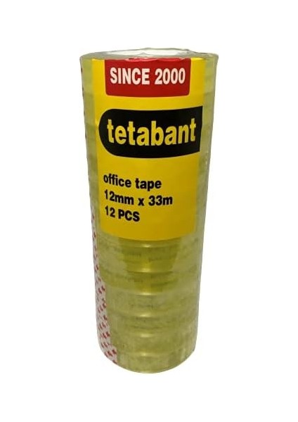 12 mm x 33 M Kırtasiye Bantı-12 Adet