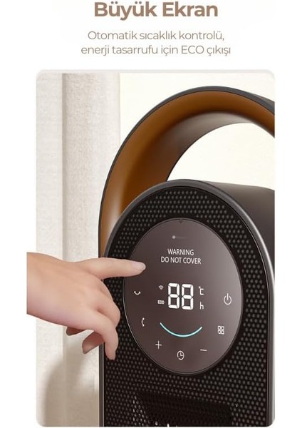 Kule Tipi Kumandalı Hareketli Seramik Fanlı Isıtıcı modelleri