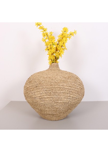 Mylamp Garlıc Rafya Sepet- Saksı 50X50 cm modelleri