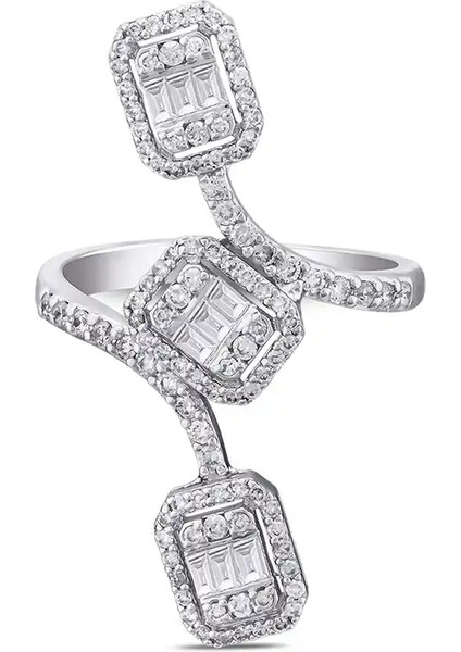 0,73 Karat Pırlanta Baget Yüzük