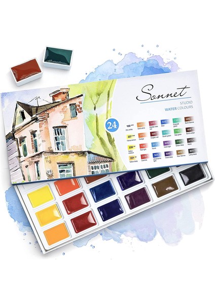 S.t. Petersburg Artists Watercolors 24 Lü Set Karton