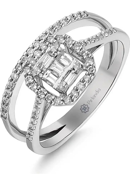 0,40 Karat Pırlanta Baget Yüzük