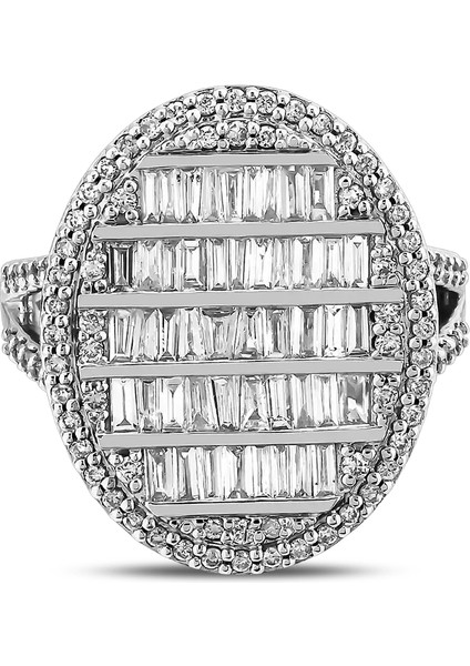 0,94 Karat Pırlanta Baget Yüzük