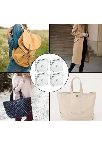 Mıknatıslı Dikilebilen Çıtçıt, Kıyafet Çıtçıtı, Çanta Çıtçıtı, Cüzdan Çıtçıtı 10 Adet Gümüş fırsatları