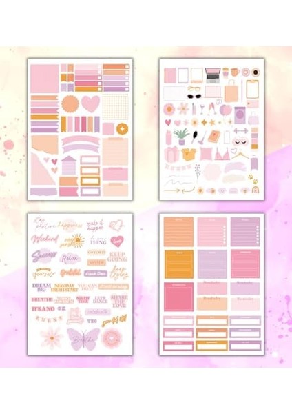 Power My Dıy Sticker Book 24 * 17 cm 16 Sayfa Özel Tasarım Rengarenk Sticker Kitabı fiyatları