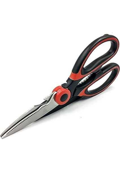 Kırmızı Ağır Hizmet Tipi Keskin Mutfak Makası, Çok Amaçlı Paslanmaz Çelik Makas, Tavuk, Balık, Et, Sebzeler, Otlar, Barbekü, Çiçekler, Kuruyemişler Için Mutfak Makası (Kırmızı) modelleri
