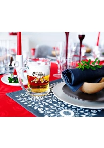 Home Büyük Boy Renkli Baskılı Cam Bira Bardağı Beer Glass Mug 600 ml fiyatları