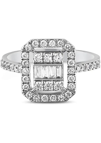 0,55 Karat Pırlanta Baget Yüzük