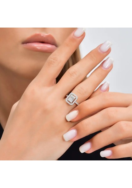 0,55 Karat Pırlanta Baget Yüzük modelleri