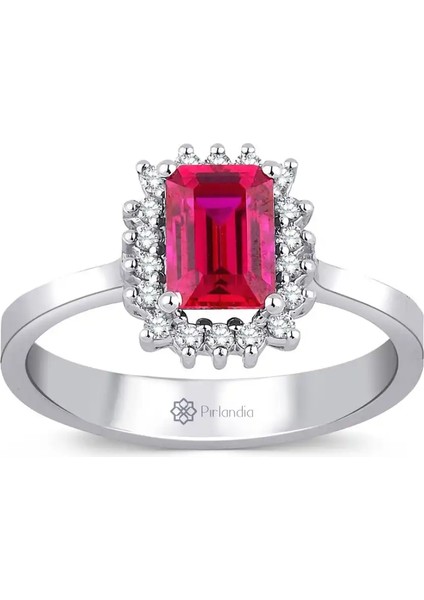 1,22 Karat Pırlanta Yakut Yüzük