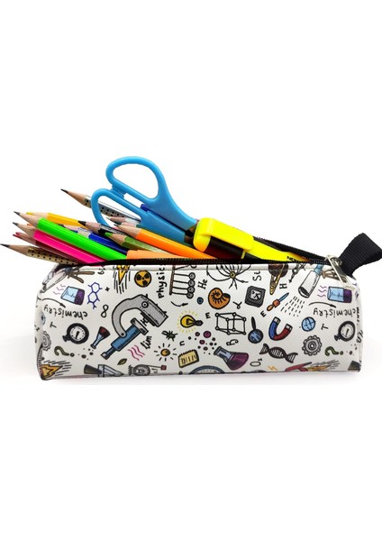 Kalem Kutusu Üçgen Fen Bilimi Kalemkutu Jumbo Vegan Deri Kalemlik