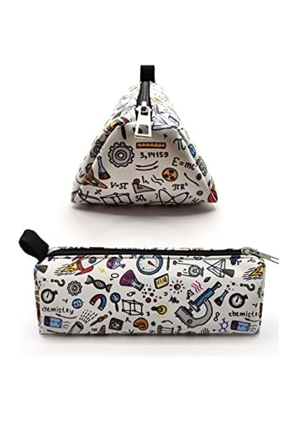 Kalem Kutusu Üçgen Fen Bilimi Kalemkutu Jumbo Vegan Deri Kalemlik fiyatları