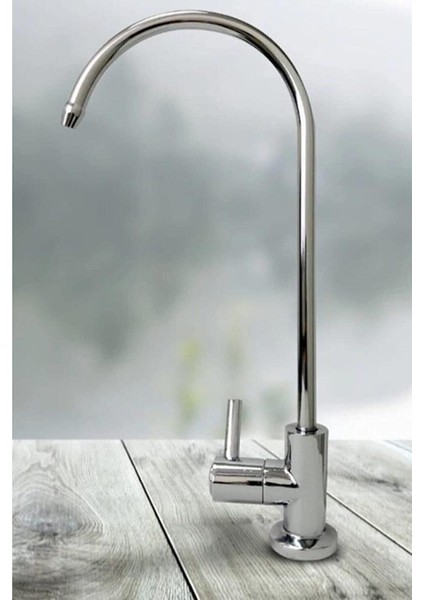 Arıtma Cihazı Musluğu - Tüm Cihazlara Uyumlu Gümüş Renk Standart Lüks Batarya - Reverse Osmosis Faucet