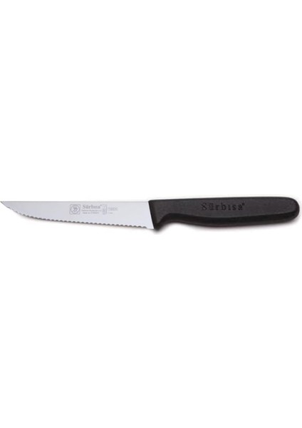 61005-LZ Tırtıklı Uç Biftek Bıçağı (Siyah)