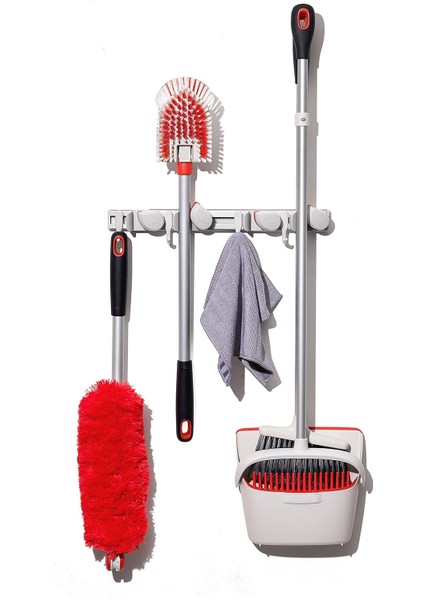 Good Grips Duvar Düzenleyici, Paspas ve Süpürge Için, 7,6 x 12,7 x 43,2 cm