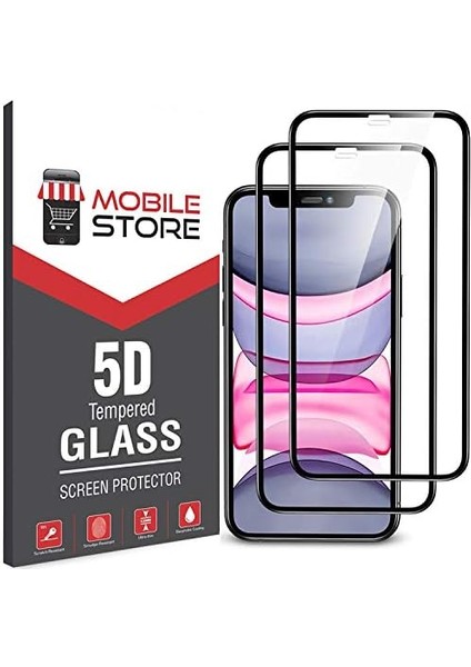 Adet] Mobile Store iPhone 11 Uyumlu 5d Glass Ekran Koruyucu Tam Kaplayan Cam, iPhone Xr ile Uyumludur modelleri