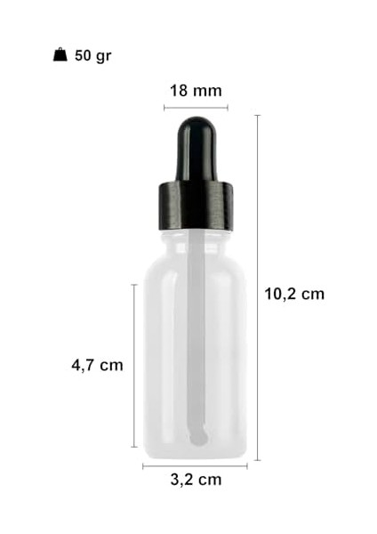30 ml Metal Kapaklı Damlalık Dropper Şişesi Serum 30 cc Cam Şişe 6 Adet (Siyah Kapak, Şeffaf) modelleri