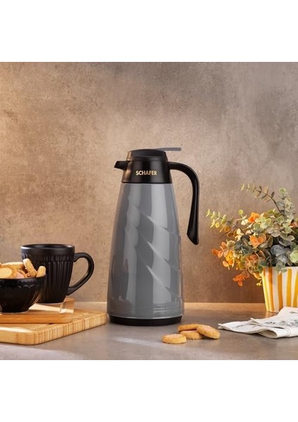 Kitchenhouse Mimoza 1,5 L Cam Termos-Gri fiyatları