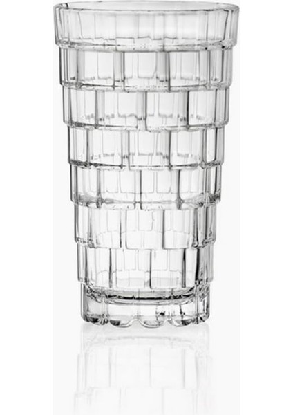 380ML 6 Adet Kokteyl Seti, Kristal Kare Desenli Cam Bardak,sıcak Soğuk Içecekler Için Borosilikat Cam, Buzlu Içecekler,kokteyller Için Ideal Ergonomik Tasarım