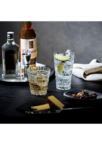 380ML 6 Adet Kokteyl Seti, Kristal Kare Desenli Cam Bardak,sıcak Soğuk Içecekler Için Borosilikat Cam, Buzlu Içecekler,kokteyller Için Ideal Ergonomik Tasarım fiyatları