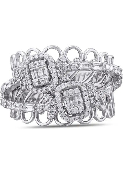 0,51 Karat Pırlanta Baget Yüzük