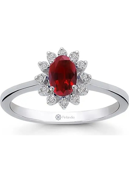 0,56 Karat Pırlanta Yakut Yüzük