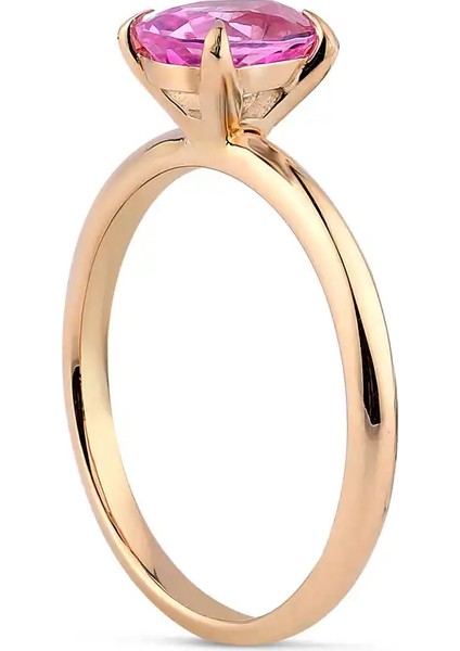 1,00 Karat Pırlanta Pembe Safir Yüzük fiyatları