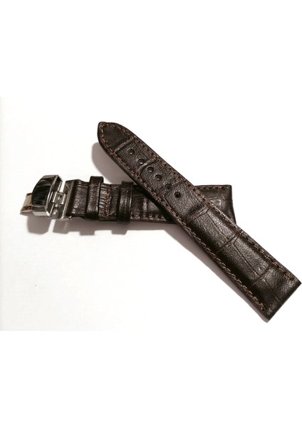 &hertür Saate &uygun Kelebek Toka 18 mm Koyu Kahve Kordon (269) Gumuş Toka fiyatları