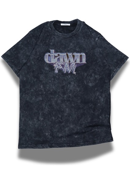Unisex Dawn Fm Sırt Baskılı Yıkamalı T-Shirt, Oversize The Weeknd Temalı Retro Tişört fiyatları