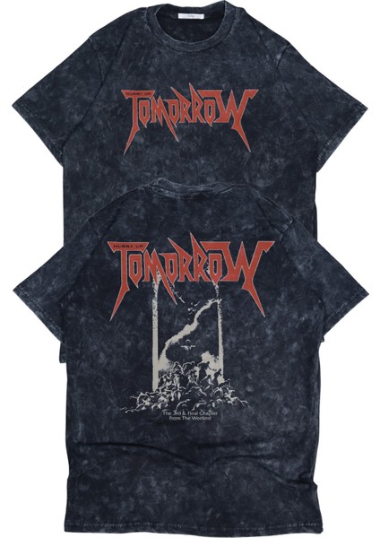 Unisex Hurry Up Tomorrow Sırt Baskılı Yıkamalı T-Shirt, Oversize The Weeknd Temalı Vintage Tişört