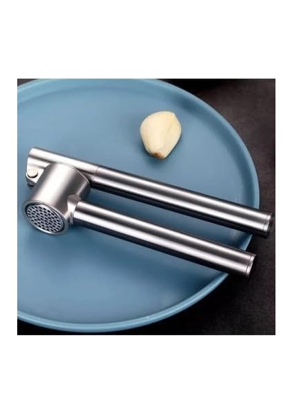 Group - Paslanmaz Çelik Sarımsak Presi - Sarımsak Kesici ve Ezici, Sağlam Paslanmaz Çelik Saplı, Pratik Bir Mutfak Yardımcısı, 18 × 5,3 cm