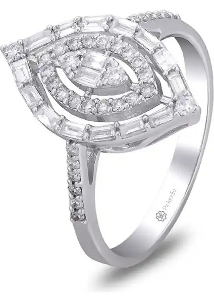 0,53 Karat Pırlanta Baget Yüzük fiyatları