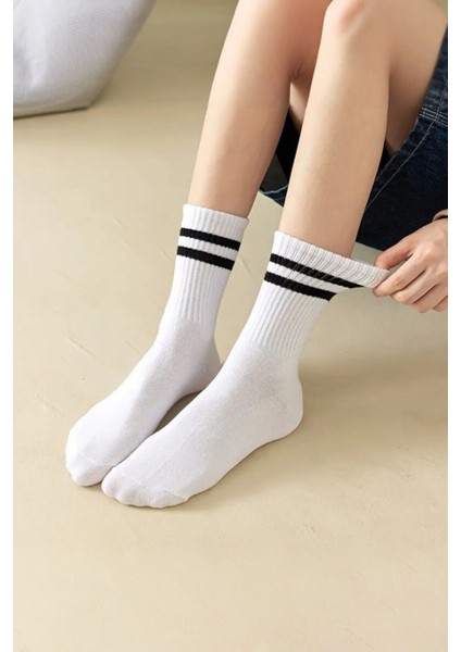 Unisex 5 Çift Premium Kalite Yüksek Pamuklu Kolej Çorap modelleri