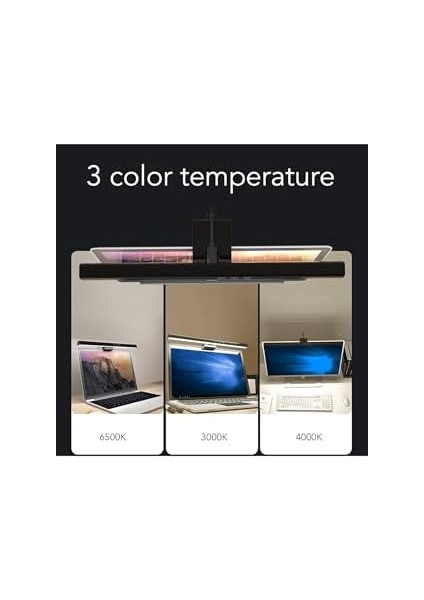 Monitör Işığı, 3 Renk Sıcaklığı (3000K-6500K), Göz Korumalı, Yansımasız, USB Bilgisayar Ekran Lambası 30CM modelleri