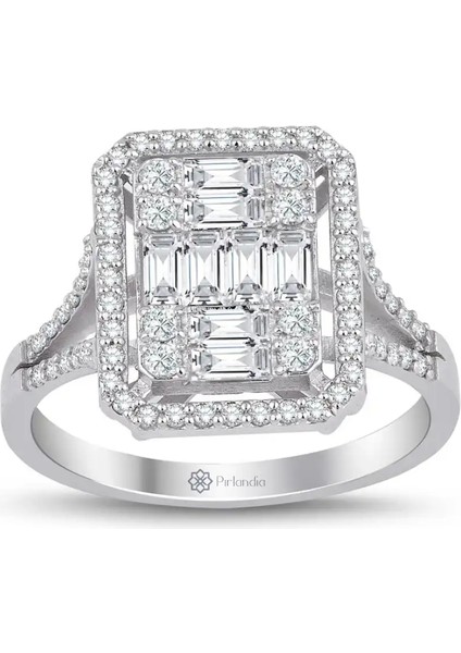 0,85 Karat Pırlanta Baget Yüzük