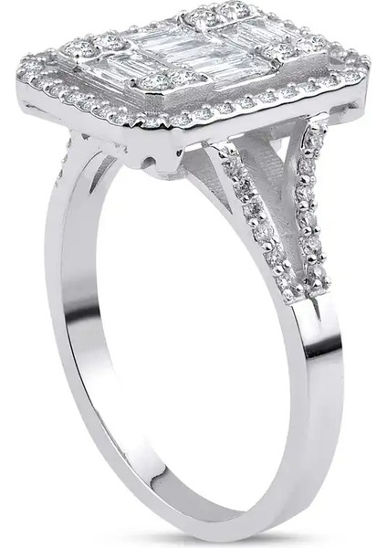 0,85 Karat Pırlanta Baget Yüzük fiyatları