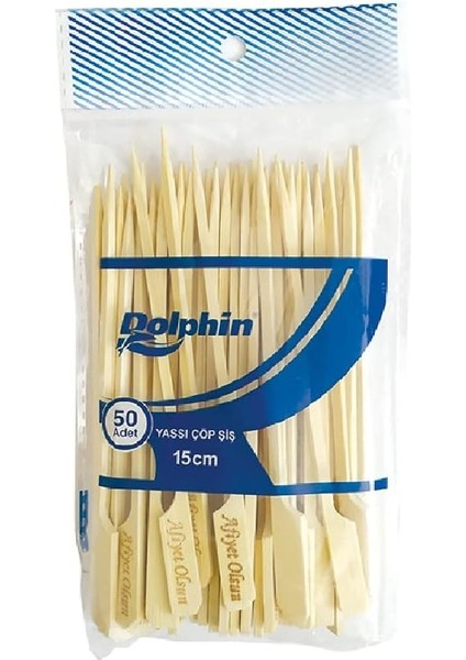 Yassı Çöp Şiş 20CM 50LI Natürel