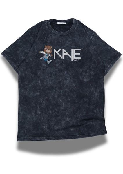 Unisex Graduation Sırt Baskılı Yıkamalı T-Shirt, Oversize Kanye West Temalı Vintage Tişört fiyatları