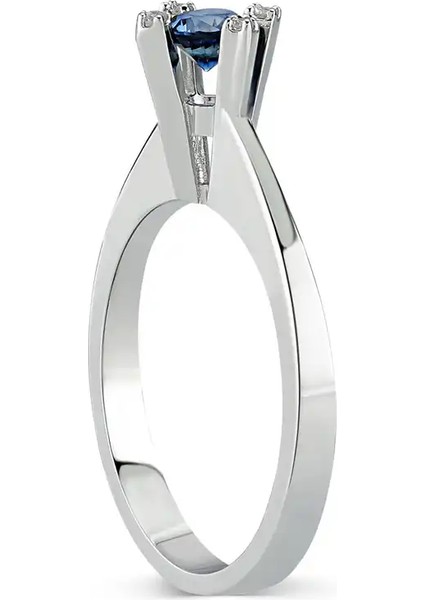 0,54 Karat Pırlanta Safir Yüzük fiyatları