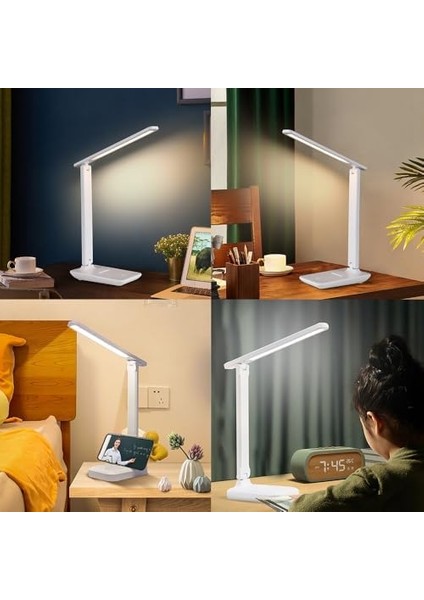 Çalışma Masası Lambası, LED Masa Lambası, Kısılabilir Masa Lambası, Dokunmatik Şalter, 3 Renk ve 10 Parlaklık Seviyesi, Göz Dostu Masa Lambası, Gece Lambası, Ofis, Okuma, Ders Çalışma Için fiyatları