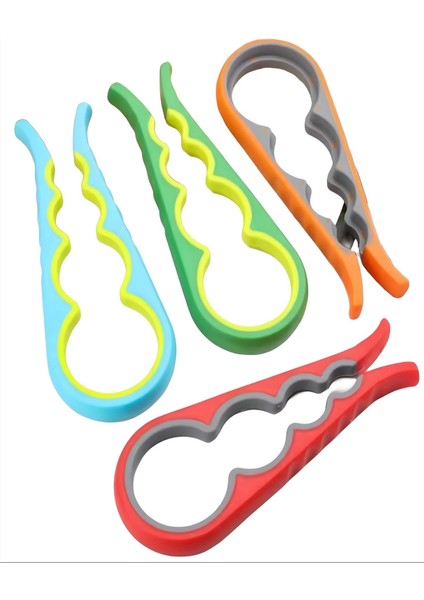 High-Tech 2 Adet Asorti Kavanoz Konserve Açacağı Şişe Açıcı - Kaymaz Saplı Ergonomik Kapak Açma Aleti, 4 Farklı Boy Uyumlu - Pratik Mutfak Gereci, Kolay Kullanım, Yaşlılar Için Uygun