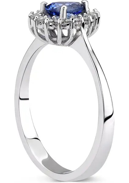 1,00 Karat Pırlanta Safir Yüzük fiyatları