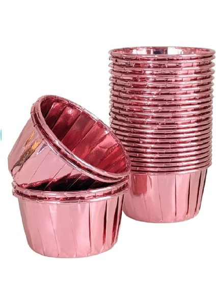 Muffin Kek Kapsülü Rose Gold 25LI