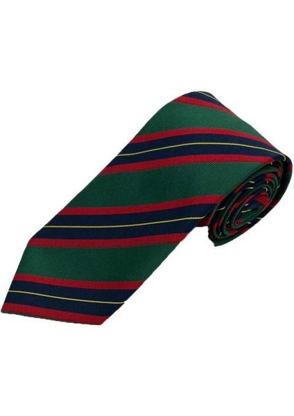 Yeşil Lacivert Kırmızı Çizgili Kravat modelleri