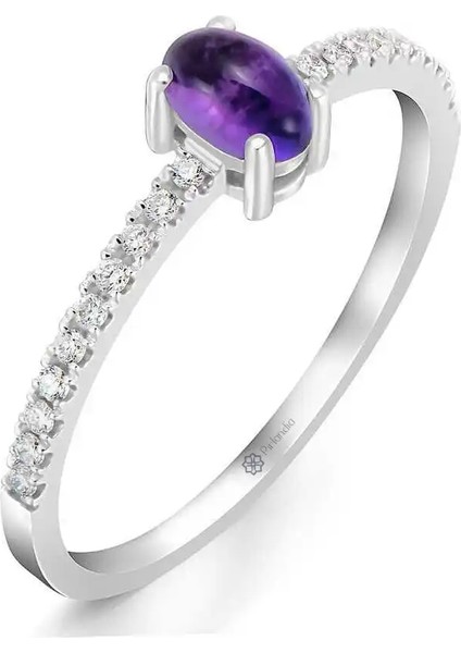 0,50 Karat Pırlanta Ametist Yüzük fiyatları